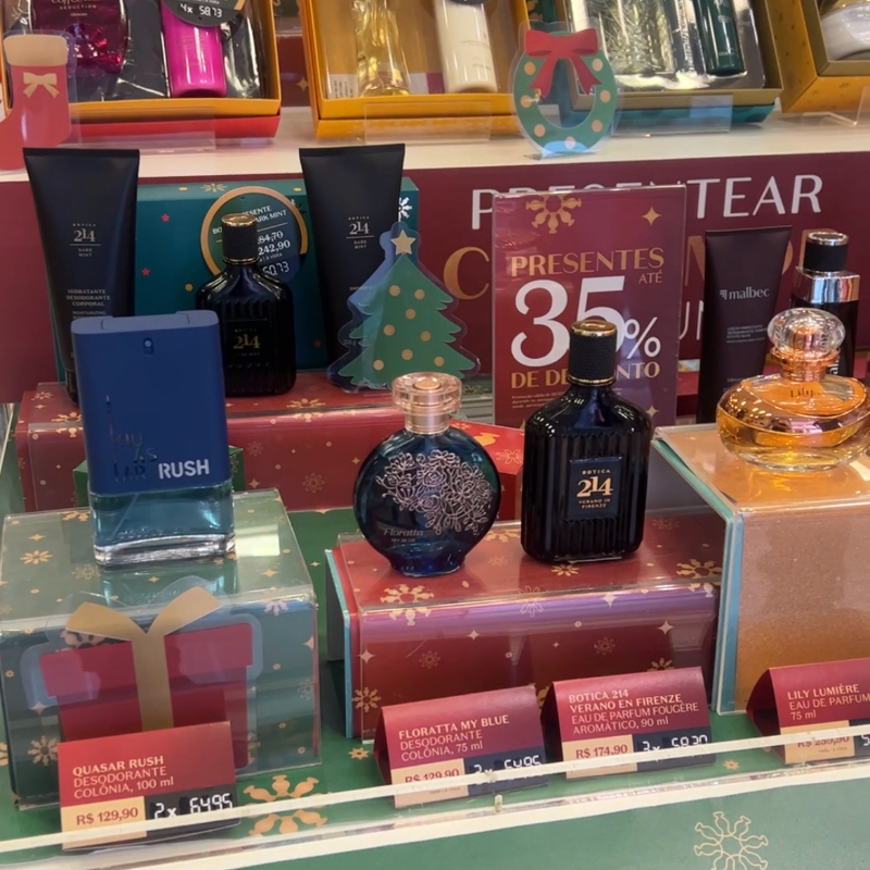 Presentes de Natal Jardim Norte: perfumaria